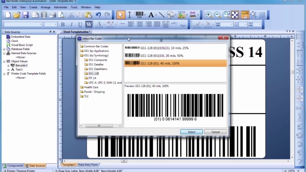 bartender barcode software